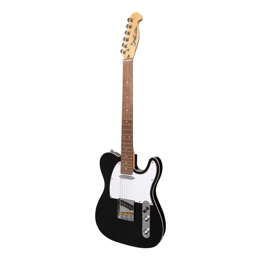 -J&D Luthiers Custom TE-Style Electric Guitar (Black)-Living Music