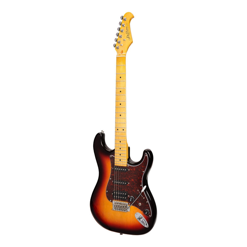 -J&D Luthiers 'HSS' ST-Style Electric Guitar (Tobacco Sunburst)-Living Music