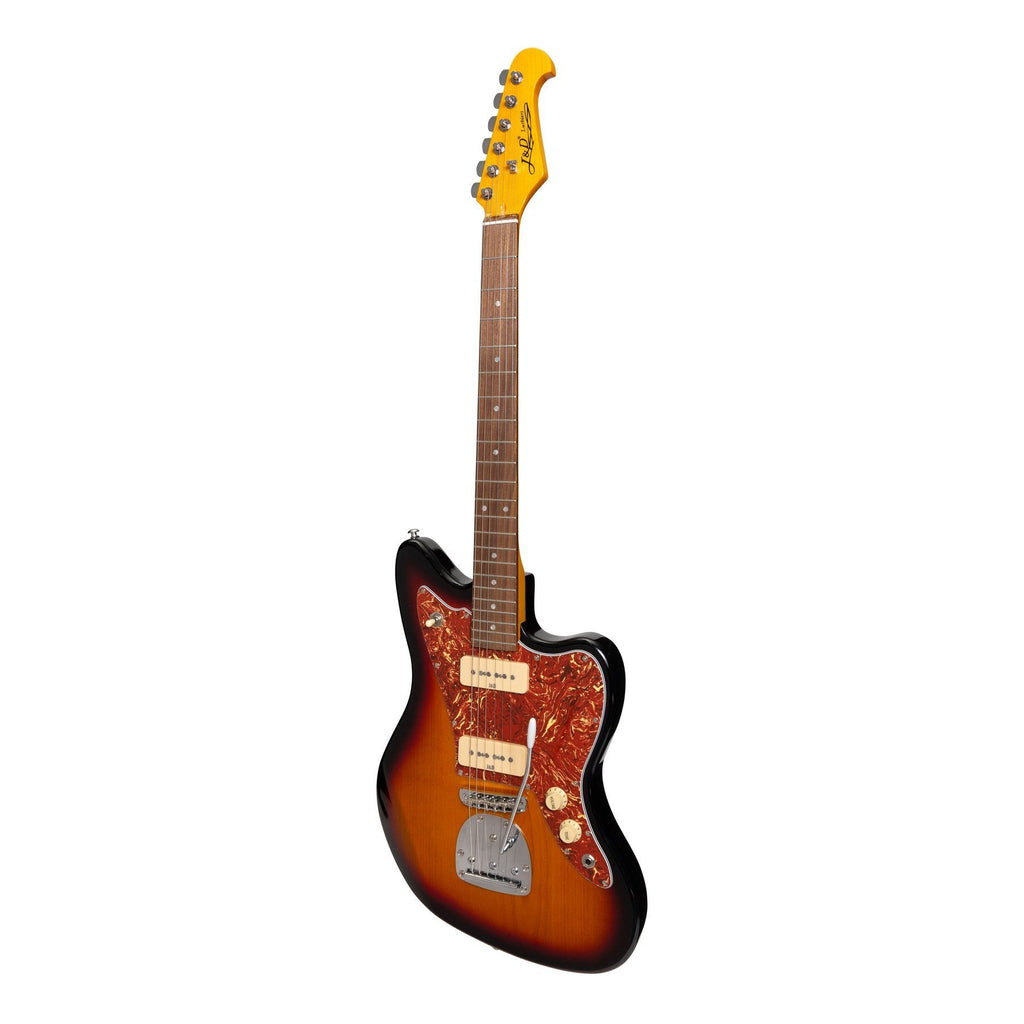 -J&D Luthiers JM-Style Electric Guitar (Tobacco Sunburst)-Living Music
