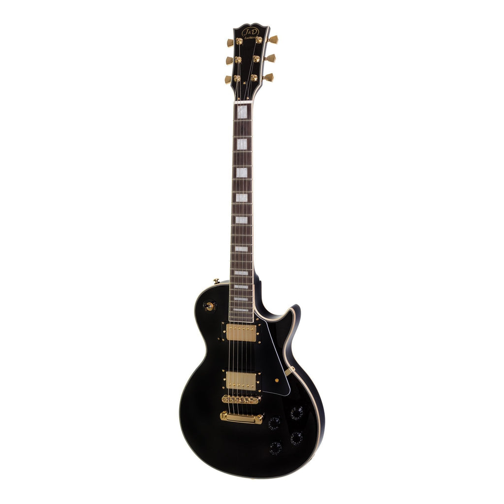 -J&D Luthiers LP-Custom Style Electric Guitar (Black)-Living Music