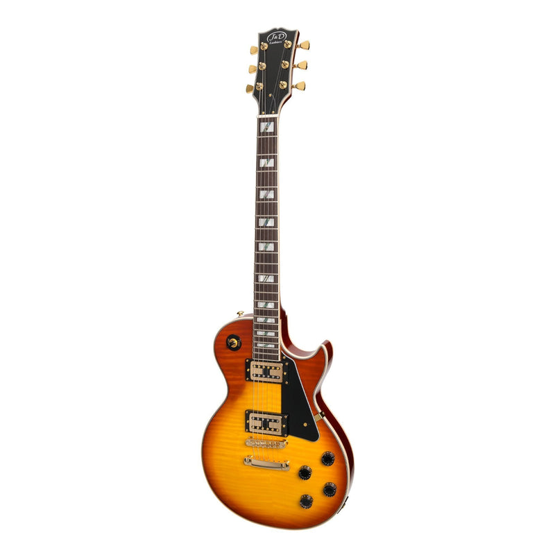 -J&D Luthiers LP-Custom Style Electric Guitar (Honeyburst)-Living Music