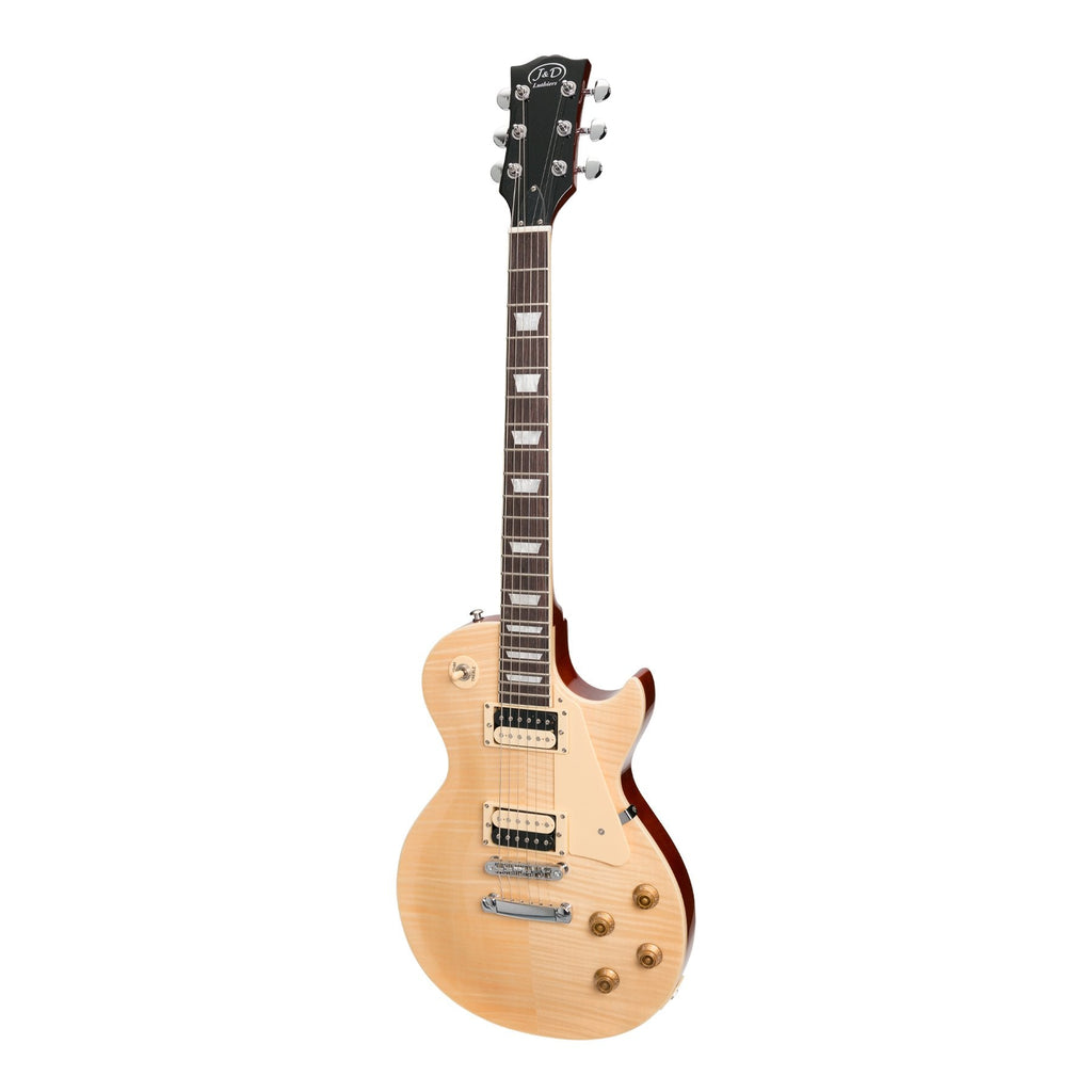 -J&D Luthiers LP-Custom Style Electric Guitar (Natural)-Living Music