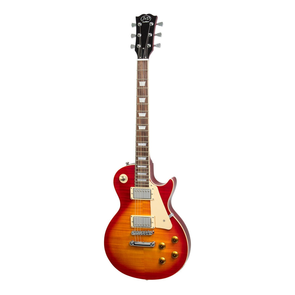 -J&D Luthiers LP-Style Electric Guitar (Cherry Sunburst)-Living Music