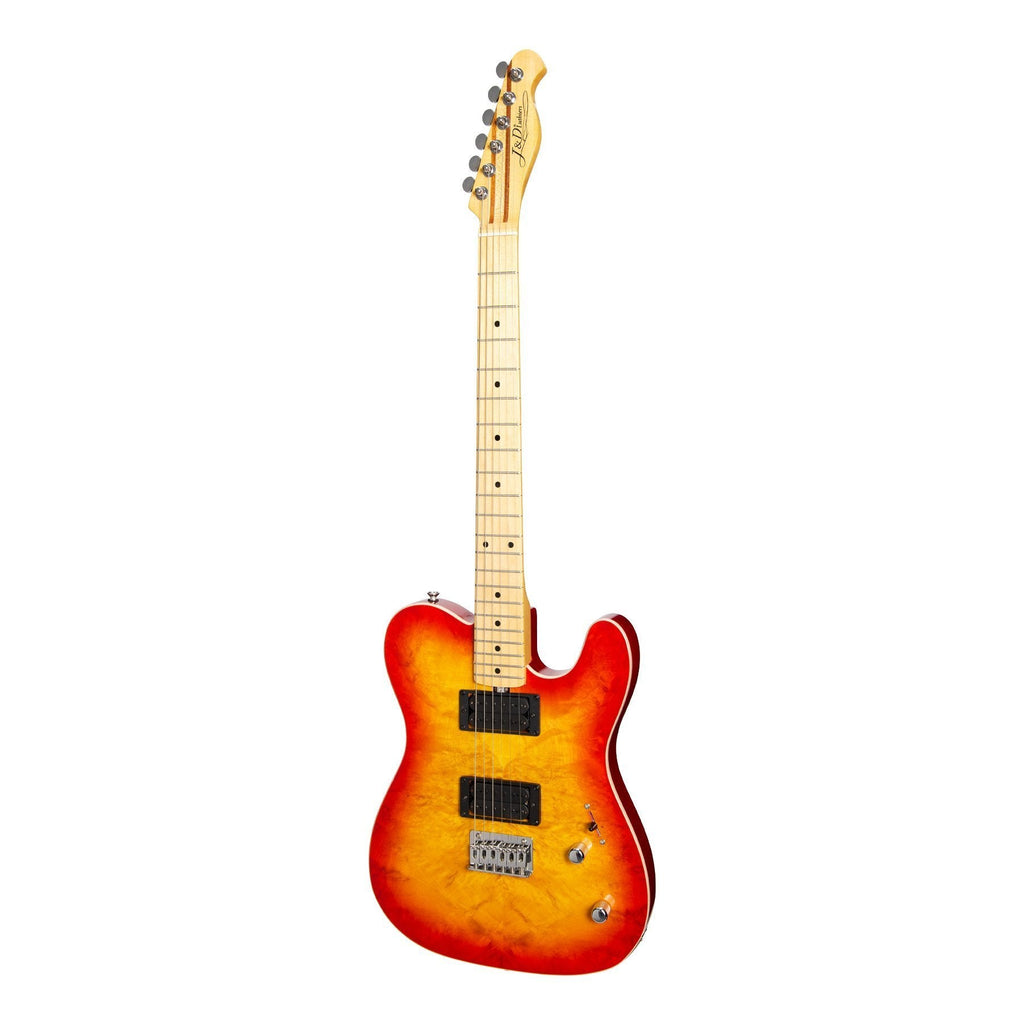-J&D Luthiers TE-Style Electric Guitar (Cherryburst)-Living Music