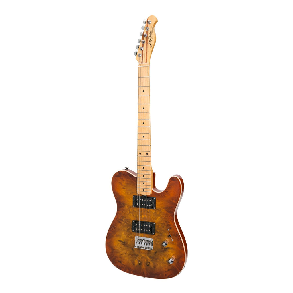-J&D Luthiers TE-Style Electric Guitar (Honey Burst)-Living Music