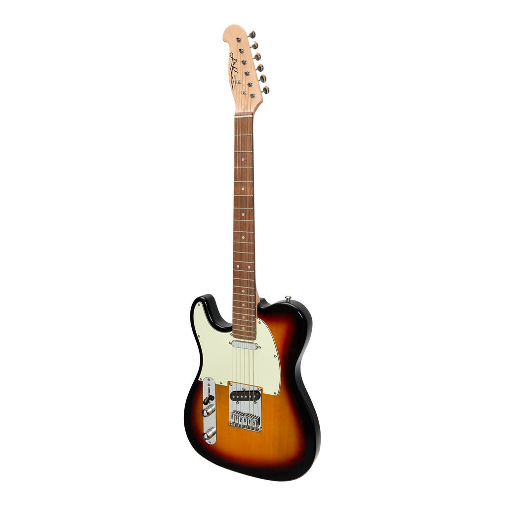 -J&D Luthiers TE-Style Left Handed Electric Guitar (Sunburst)-Living Music