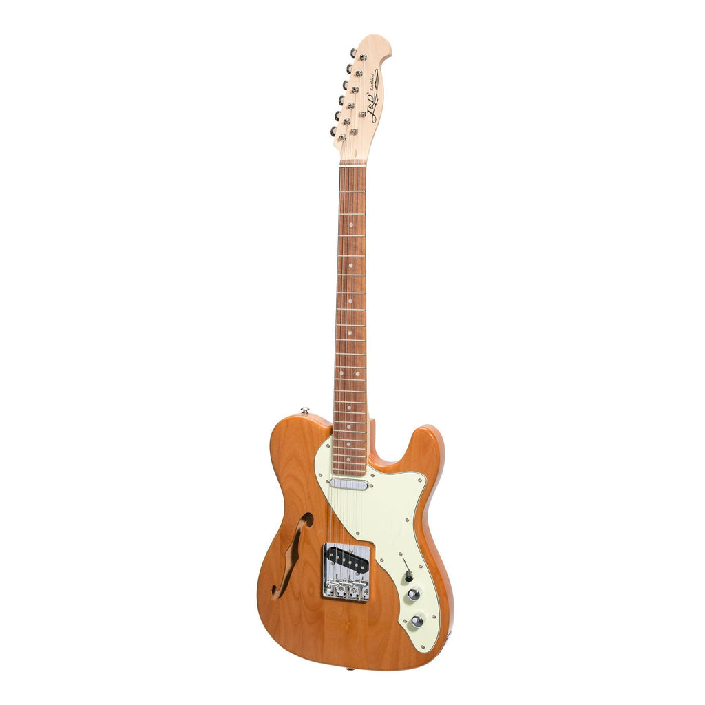 -J&D Luthiers Thinline TE-Style Electric Guitar (Natural Gloss)-Living Music