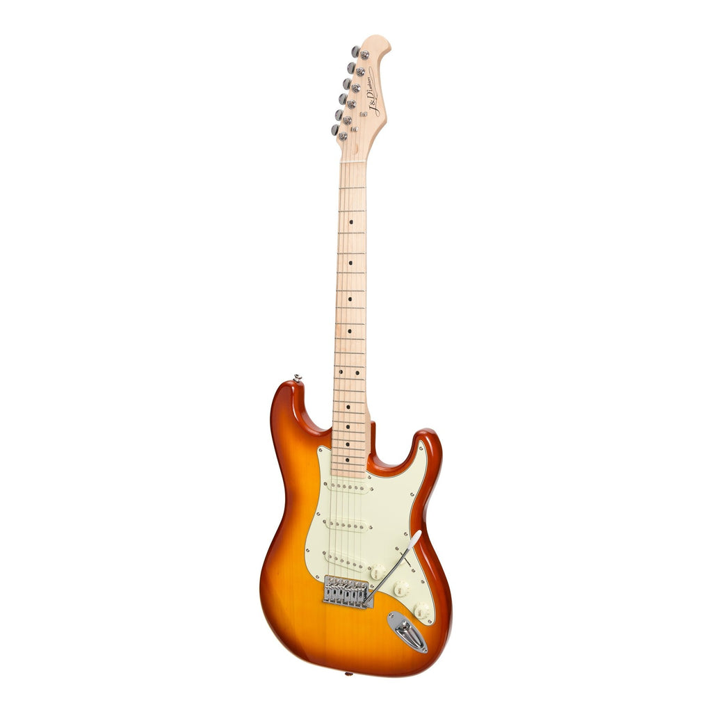 -J&D Luthiers Traditional ST-Style Electric Guitar (Honeyburst)-Living Music