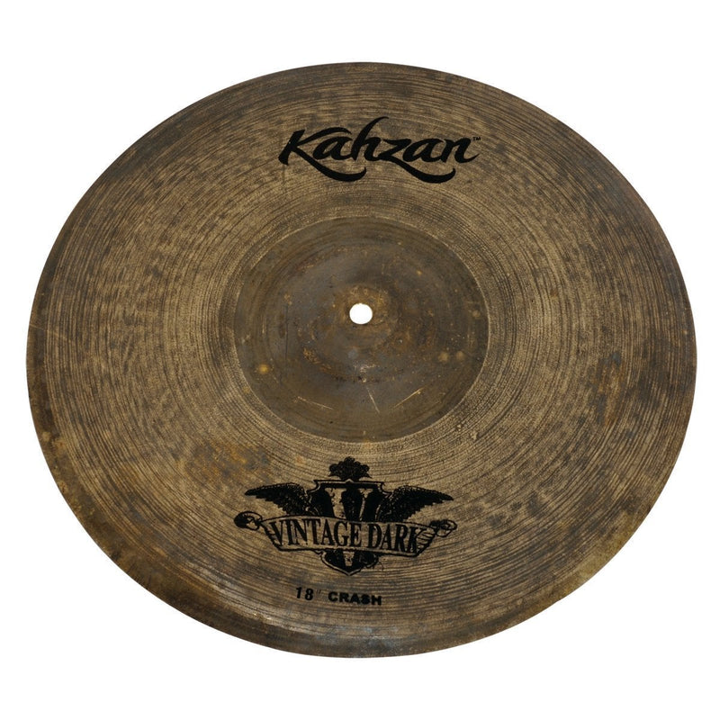 -Kahzan 'Vintage Dark Series' Crash Cymbal (18")-Living Music