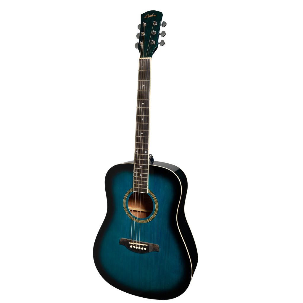 -Lorden Acoustic Dreadnought Guitar (Blueburst)-Living Music