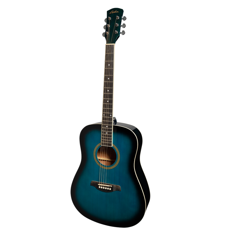 -Lorden Acoustic Dreadnought Guitar (Blueburst)-Living Music