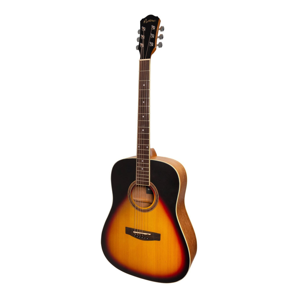 MD-41-TSB-Martinez '41 Series' Dreadnought Acoustic Guitar (Tobacco Sunburst)-Living Music