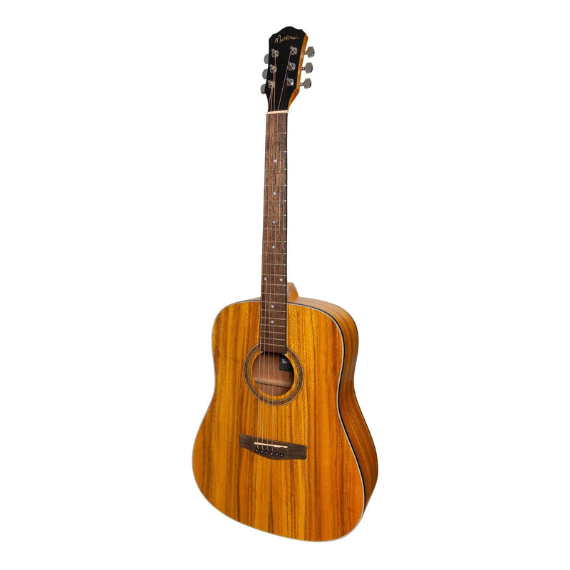 -Martinez '41 Series' Dreadnought Acoustic Guitar with Built-in Tuner (Koa)-Living Music