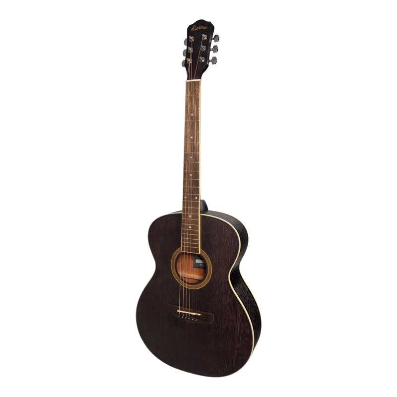 -Martinez '41 Series' Folk Size Acoustic Guitar (Black)-Living Music