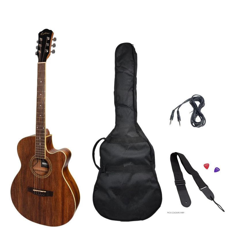 -Martinez '41 Series' Folk Size Cutaway Acoustic-Electric Guitar Pack (Rosewood)-Living Music