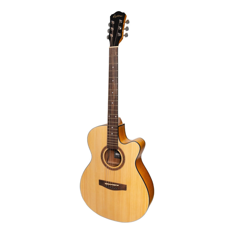 -Martinez '41 Series' Folk Size Cutaway Acoustic-Electric Guitar (Spruce/Koa)-Living Music
