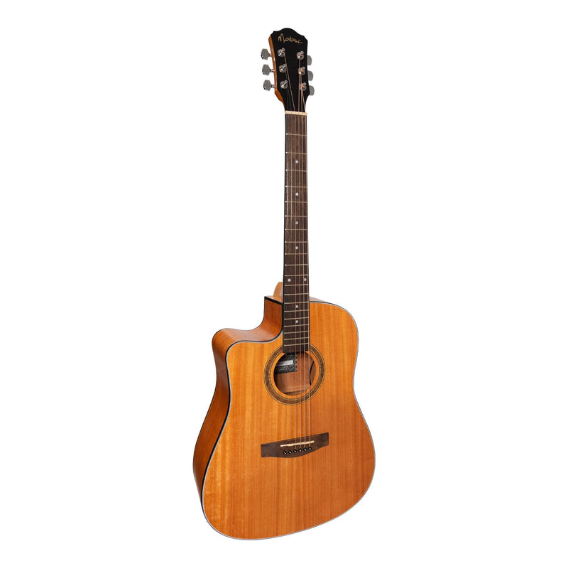 -Martinez '41 Series' Left Handed Dreadnought Cutaway Acoustic-Electric Guitar (Mahogany)-Living Music
