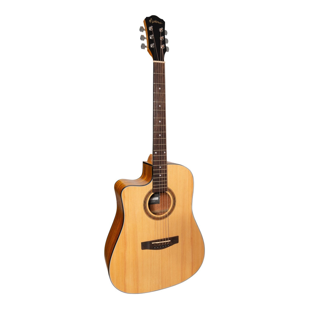 -Martinez '41 Series' Left Handed Dreadnought Cutaway Acoustic-Electric Guitar (Spruce/Koa)-Living Music