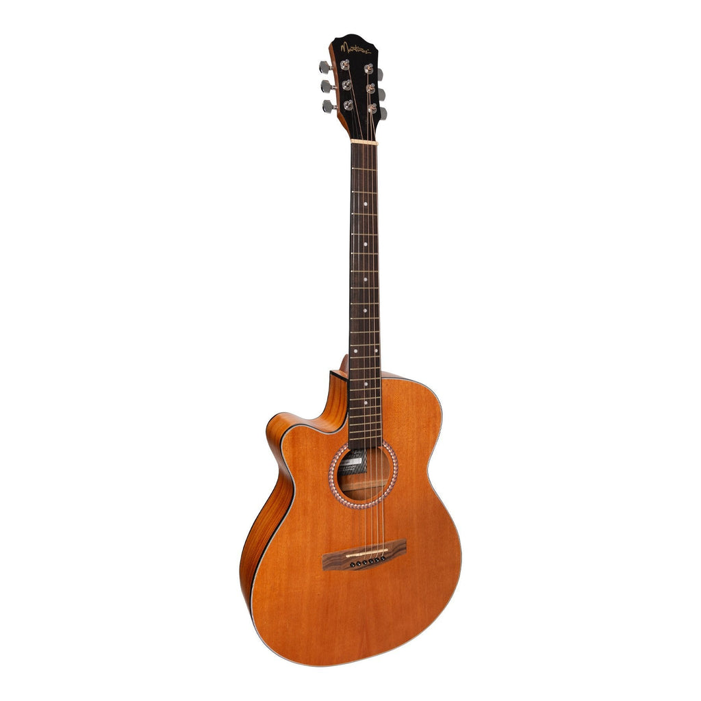 MFC-41L-MAH-Martinez '41 Series' Left Handed Folk Size Cutaway Acoustic-Electric Guitar (Mahogany)-Living Music