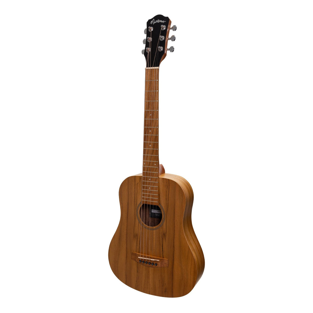 -Martinez Acoustic-Electric Babe Traveller Guitar (Jati-Teakwood)-Living Music