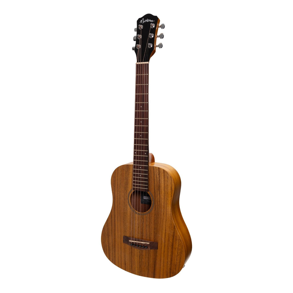 -Martinez Acoustic-Electric Babe Traveller Guitar with Built-In Tuner (Koa)-Living Music