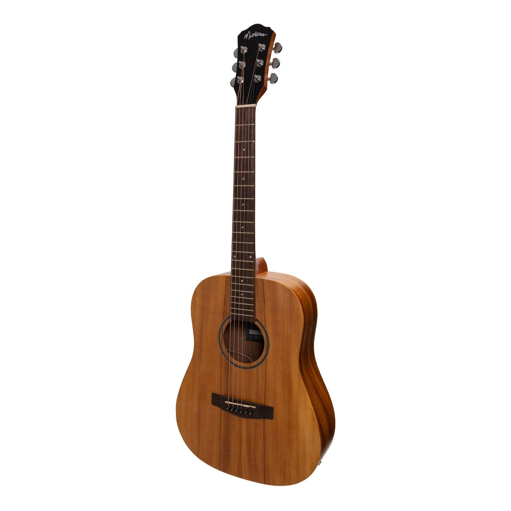 -Martinez Acoustic-Electric Middy Traveller Guitar with Built-In Tuner (Koa)-Living Music