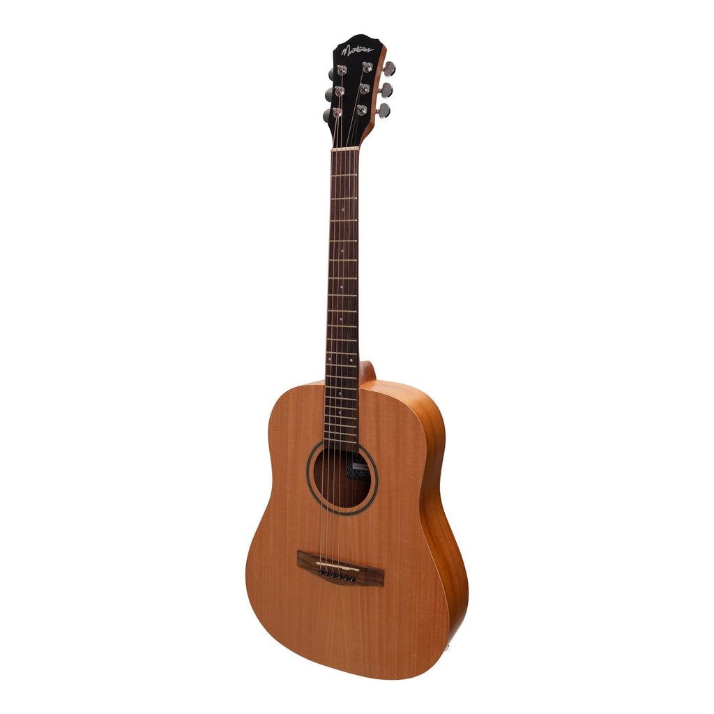 -Martinez Acoustic-Electric Middy Traveller Guitar with Built-In Tuner (Mahogany)-Living Music