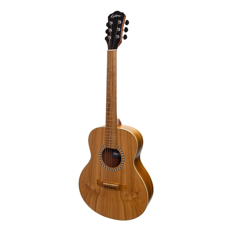 -Martinez Acoustic-Electric Short Scale Guitar (Jati-Teakwood)-Living Music