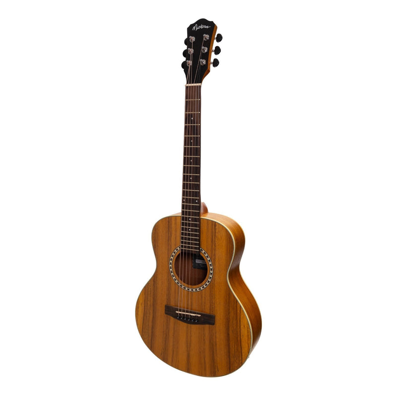 -Martinez Acoustic-Electric Short Scale Guitar with Built-In Tuner (Koa)-Living Music