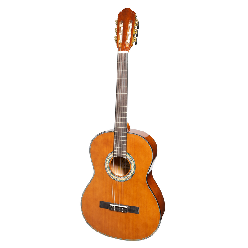 -Martinez G-Series Full Size Classical Guitar with Tuner (Natural-Gloss)-Living Music