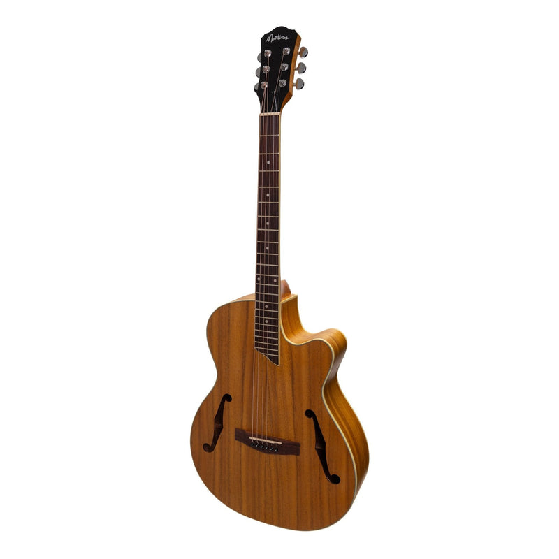 -Martinez Jazz Hybrid Acoustic-Electric Small Body Cutaway Guitar (Koa)-Living Music
