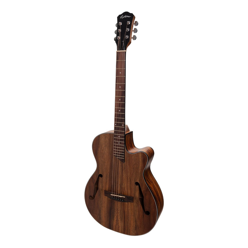 -Martinez Jazz Hybrid Acoustic Small Body Cutaway Guitar (Rosewood)-Living Music