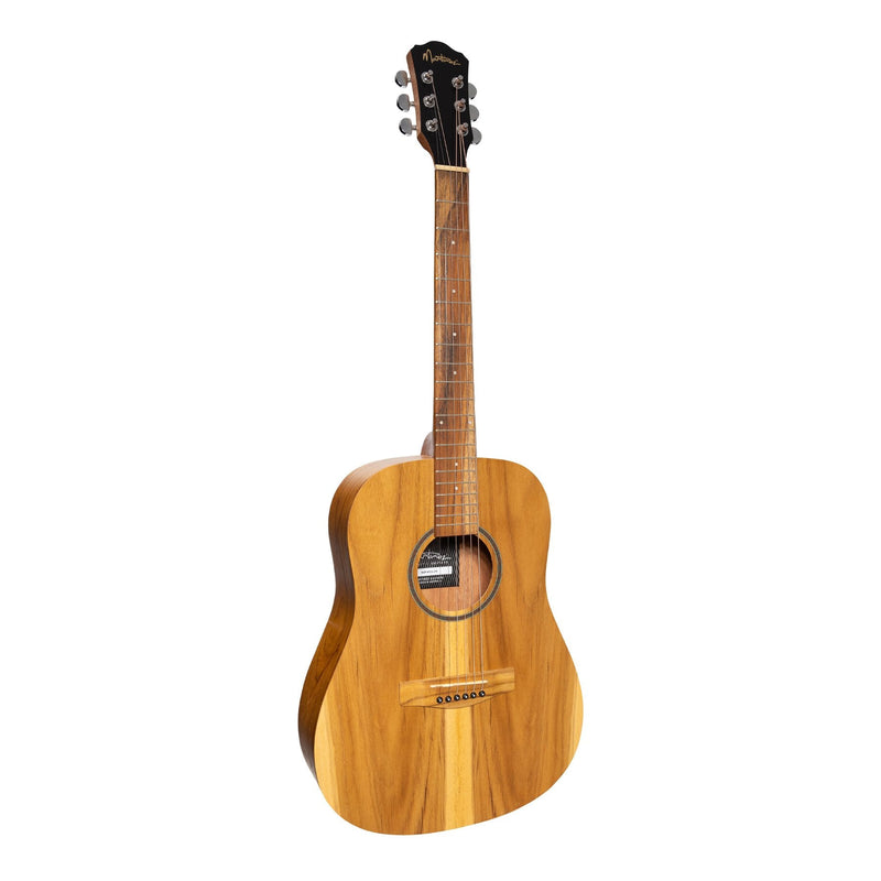 -Martinez Left Handed Acoustic-Electric Middy Traveller Guitar (Jati-Teakwood)-Living Music