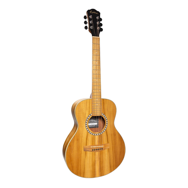 -Martinez Left Handed Acoustic Short Scale Guitar (Jati-Teakwood)-Living Music