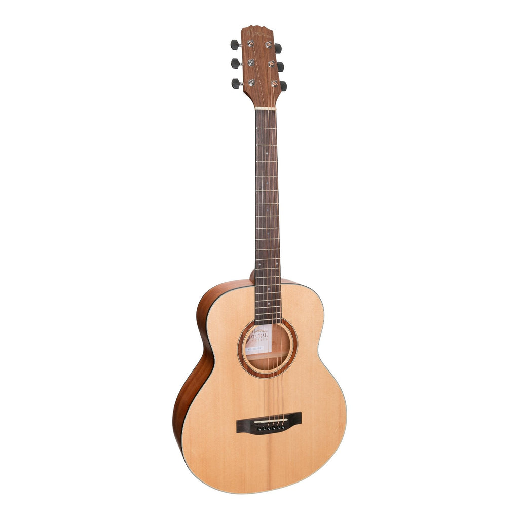 -Martinez 'Natural Series' Left Handed Spruce Top Mini Short Scale Acoustic-Electric Guitar (Open Pore)-Living Music