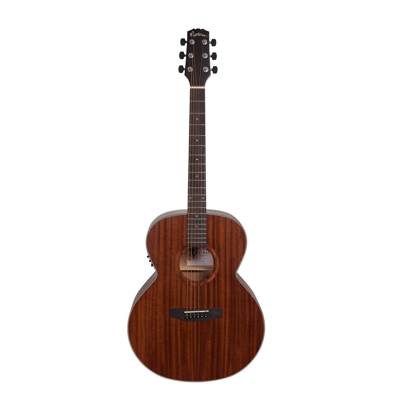 -Martinez 'Natural Series' Mahogany Top Acoustic-Electric Jumbo Guitar (Open Pore)-Living Music