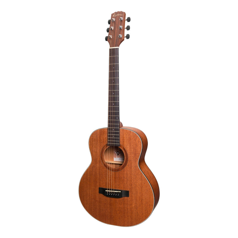 -Martinez 'Natural Series' Mahogany Top Acoustic-Electric Mini Short Scale Guitar (Open Pore)-Living Music