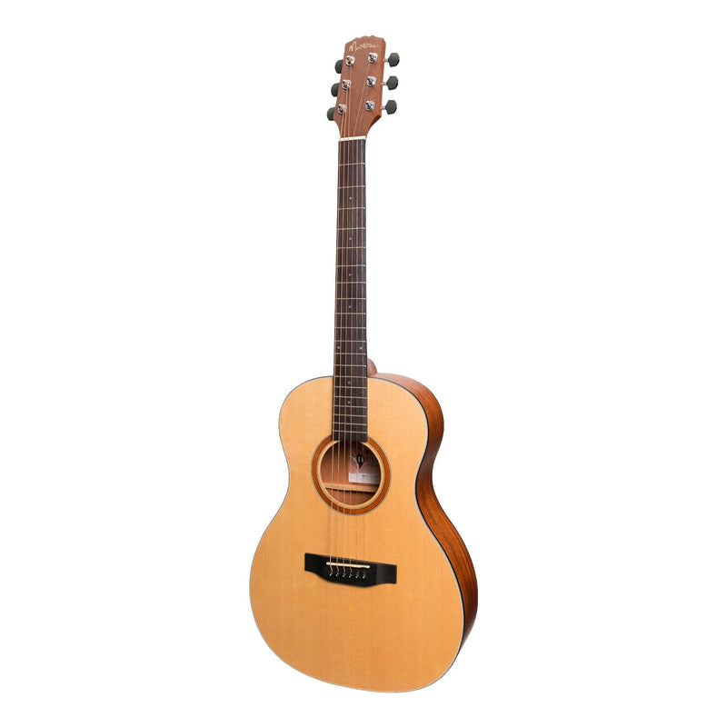 -Martinez 'Natural Series' Spruce Top Acoustic-Electric Parlour Guitar (Open Pore)-Living Music