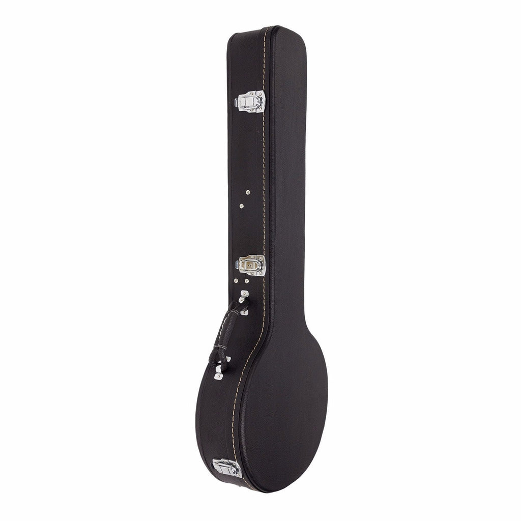 -Martinez Open-Back Shaped Banjo Hard Case (Black)-Living Music