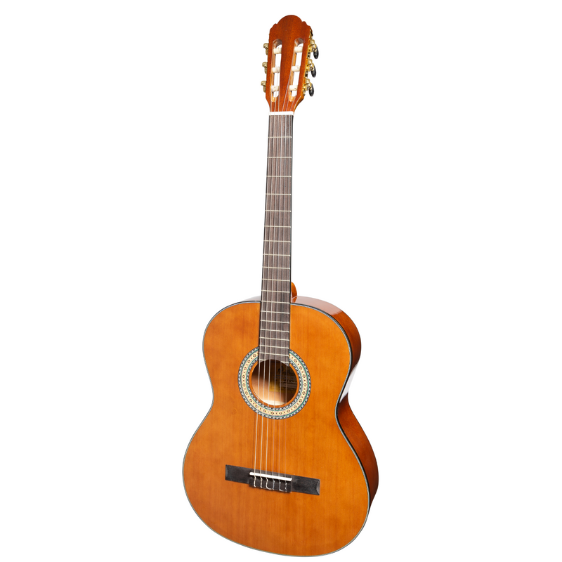 -Martinez 'Slim Jim' G-Series Full Size Classical Guitar with Built-in Tuner (Natural-Gloss)-Living Music