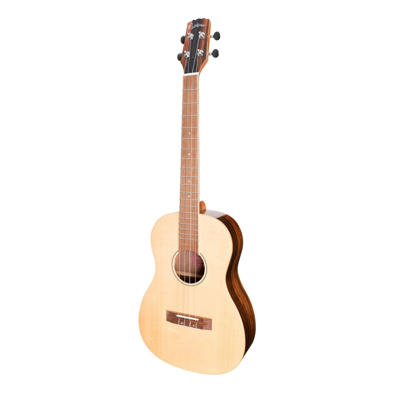 -Martinez 'Southern Belle 7 Series' Spruce Solid Top Electric Baritone Ukulele with Hard Case (Natural Gloss)-Living Music