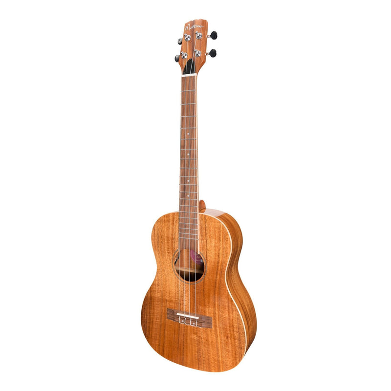 -Martinez 'Southern Belle 8 Series' Koa Solid Top Electric Baritone Ukulele with Hard Case (Natural Gloss)-Living Music