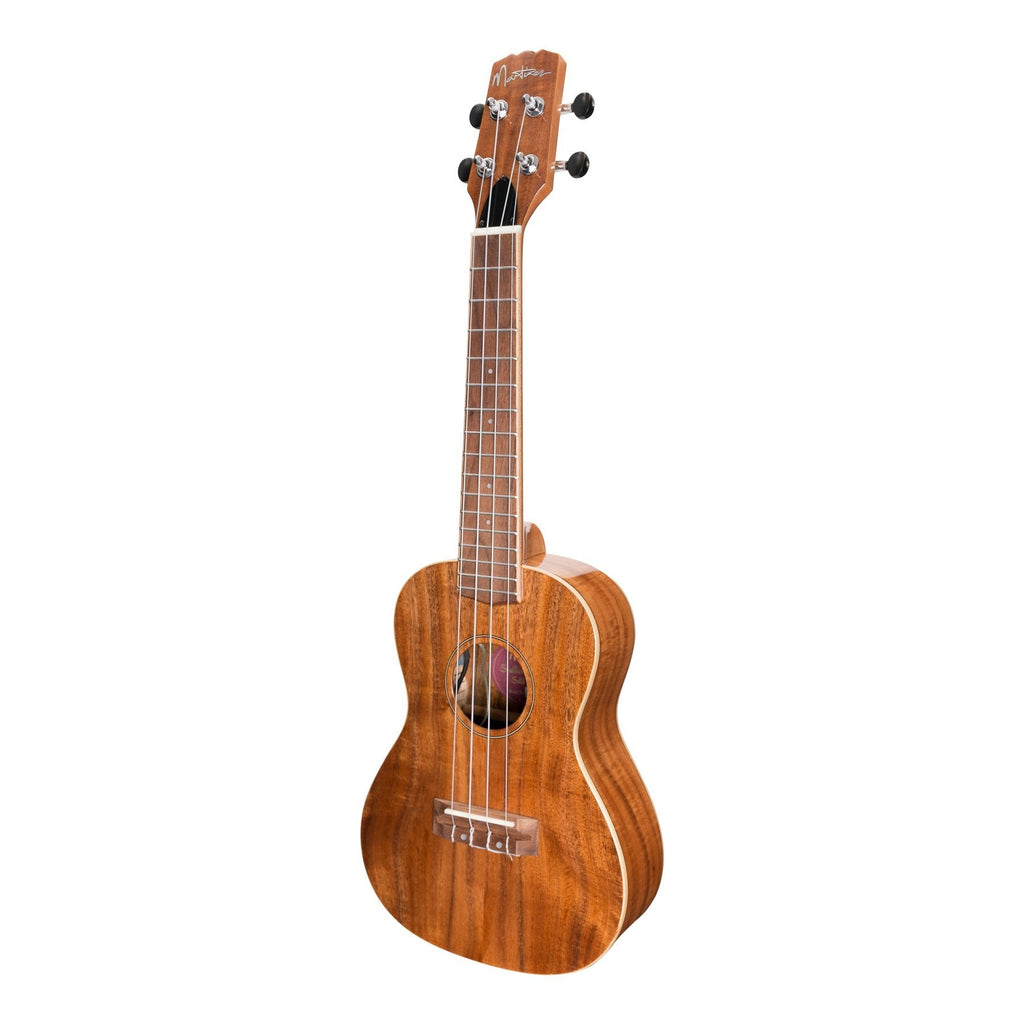 MSBC-8-NGL-Martinez 'Southern Belle 8 Series' Koa Solid Top Electric Concert Ukulele with Hard Case (Natural Gloss)-Living Music