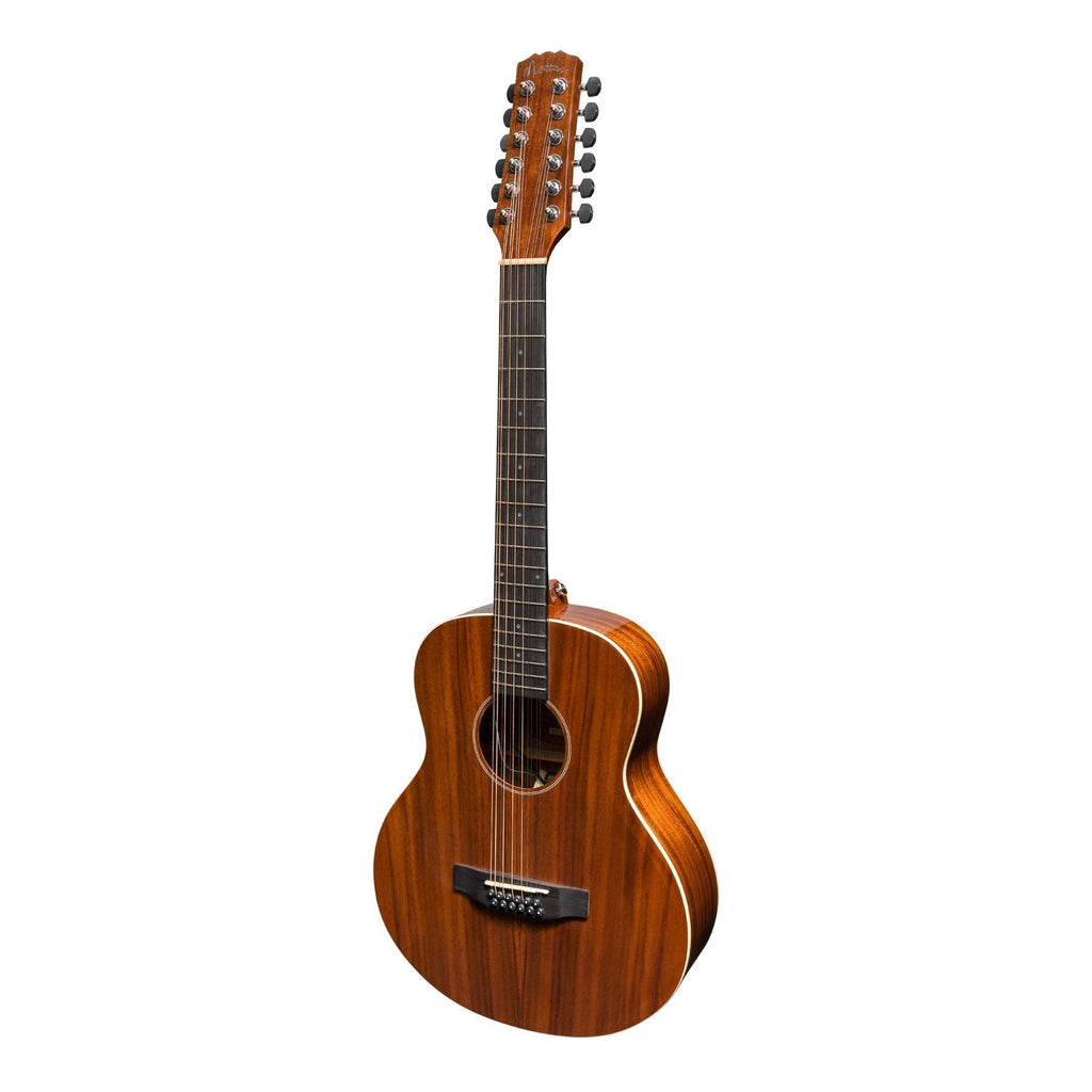 MTT-812-NGL-Martinez 'Southern Star Series' Koa Solid Top 12-String Acoustic-Electric TS-Mini Guitar (Natural Gloss)-Living Music