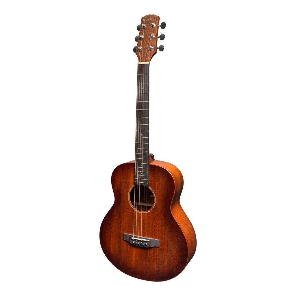 -Martinez 'Southern Star Series' Mahogany Solid Top Acoustic-Electric TS-Mini Guitar (Satin Sunburst)-Living Music