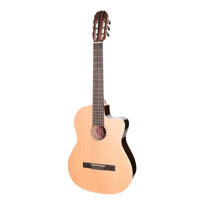 -Martinez 'Southern Star Series' Spruce Solid Top Acoustic-Electric Classical Cutaway Guitar (Natural Gloss)-Living Music