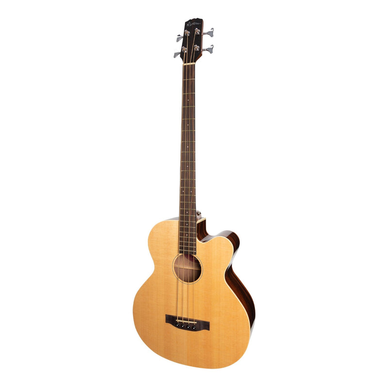 -Martinez 'Southern Star Series' Spruce Solid Top Acoustic-Electric Cutaway Bass Guitar (Natural Gloss)-Living Music