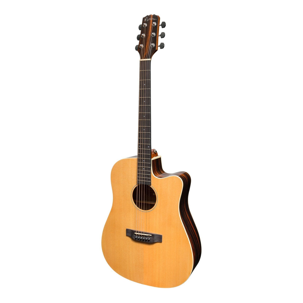 -Martinez 'Southern Star Series' Spruce Solid Top Acoustic-Electric Dreadnought Cutaway Guitar (Natural Gloss)-Living Music