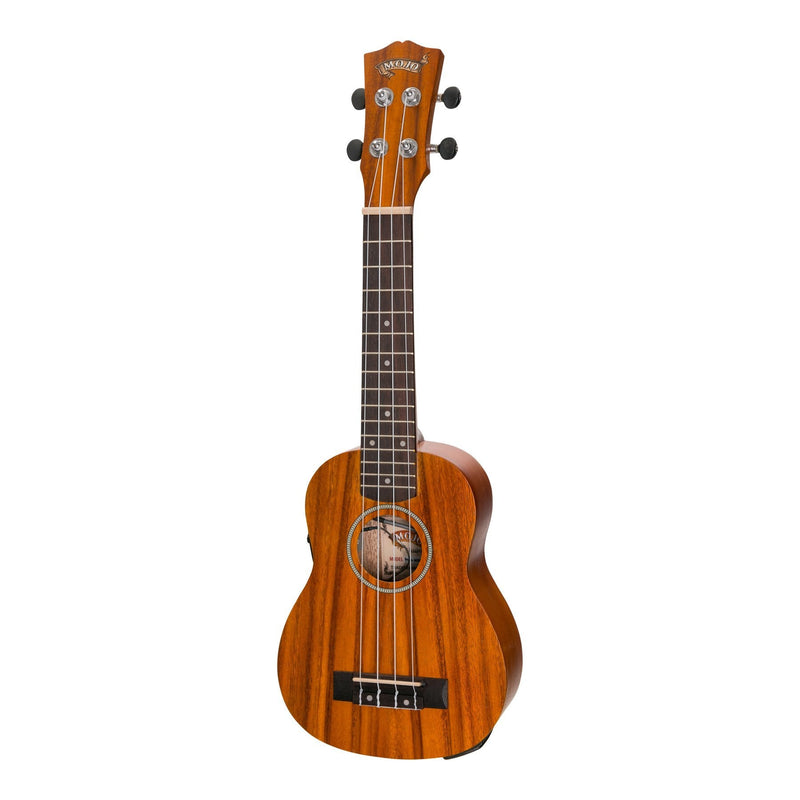 MSU-K20ET-NST-Mojo 'K20 Series' All Koa Electric Soprano Ukulele with Built-in Tuner (Natural Satin)-Living Music