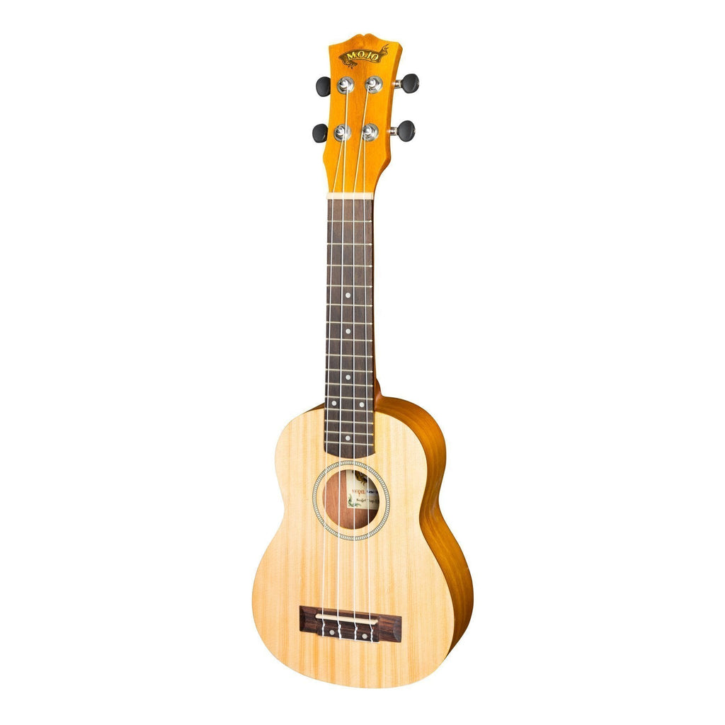 MSU-SA30P-NST-Mojo 'SA30 Series' Spruce Top and Acacia Back & Sides Electric Soprano Ukulele (Natural Satin)-Living Music